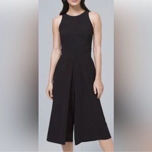 White House Black Market Culotte Jumpsuit Women’s Size 2P Black Sleeveless Crop.